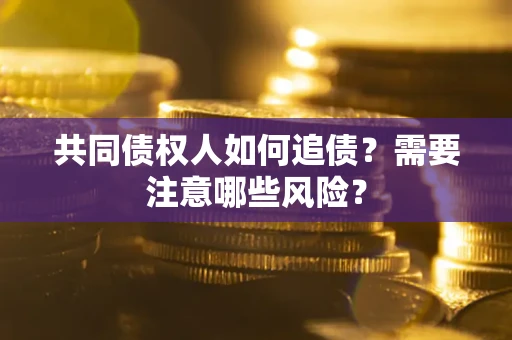 北京共同债权人如何追债？需要注意哪些风险？