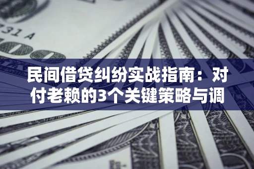 北京民间借贷纠纷实战指南：对付老赖的3个关键策略与调解盲区解析