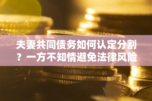 北京夫妻共同债务如何认定分割？一方不知情避免法律风险必看！